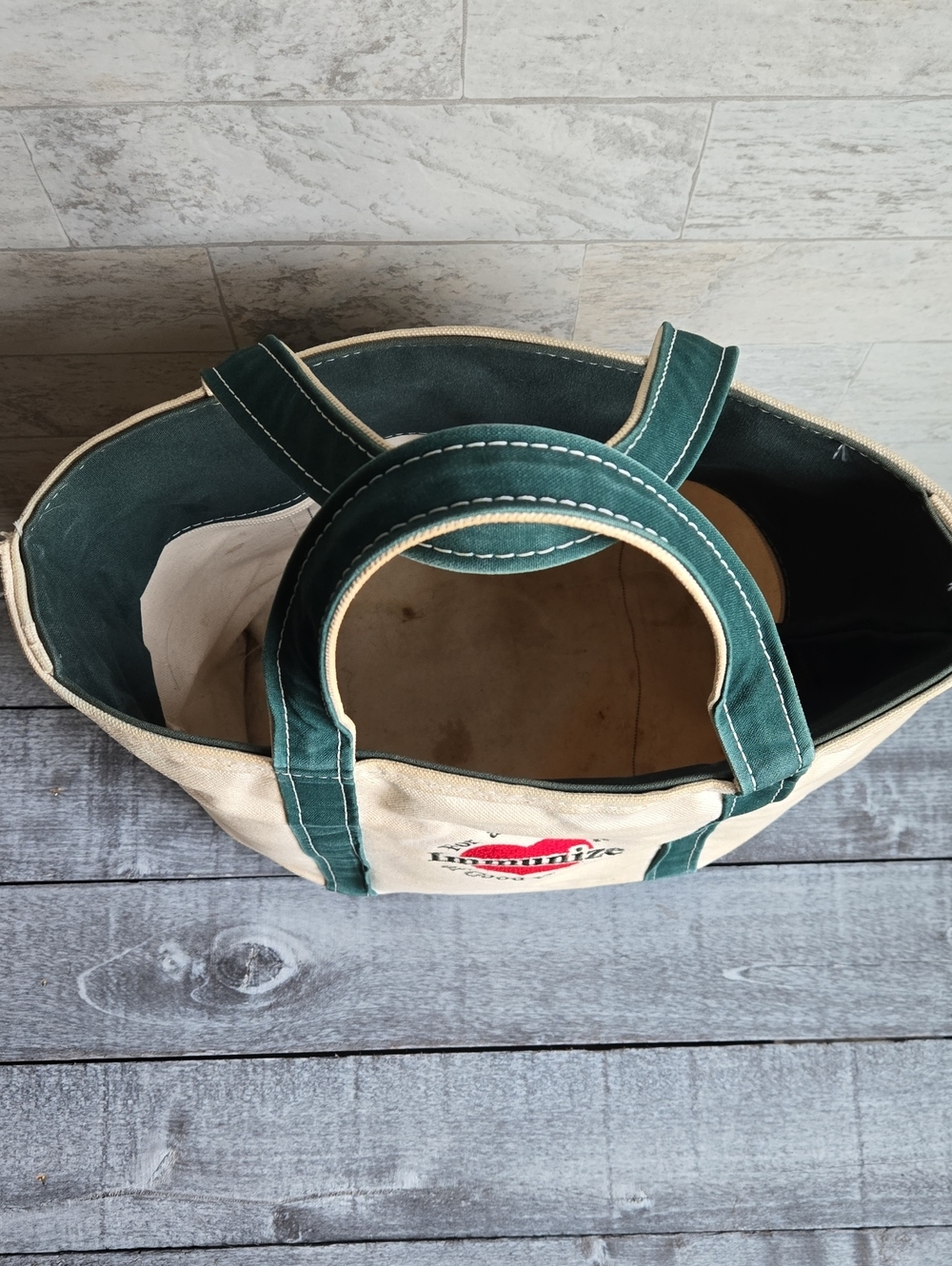 L.L. Bean Vintage Boat And Tote Canvas Bag Medium With Zipper - Picture 3 of 10